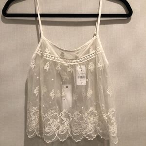 Sheer White Tank Top